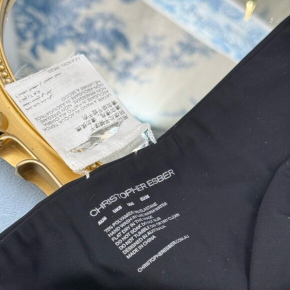 🆕 CHRISTOPHER ESBER 🧿 NWOT U Prong Black Swim Brief, Sz AU 8 US 4 - Picture 11 of 13